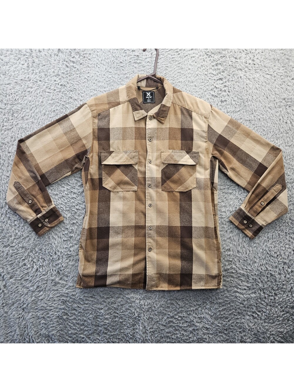 VERTX Last Line Flannel Shirt Jacket Shacket Medium Heavyweight Pockets VTX1522